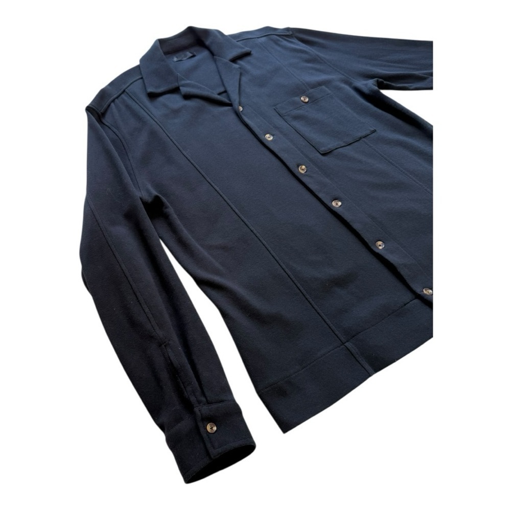 Oak & Fort Black Button Down Shirt Jacket - Size Medium